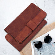 For Google Pixel 9 Pro 5G Geometric Embossed Leather Phone Case(Brown)