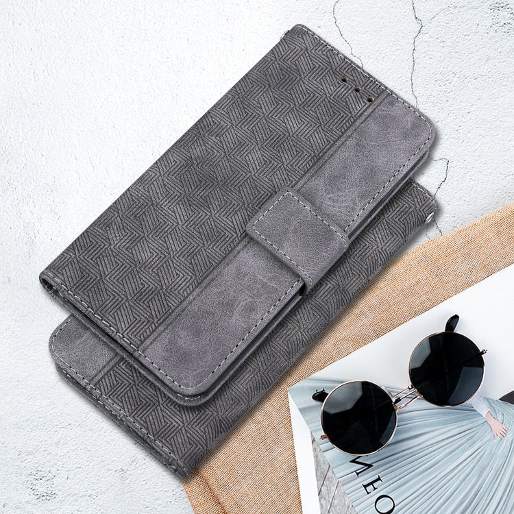 For Google Pixel 9 Pro 5G Geometric Embossed Leather Phone Case(Grey)