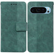 For Google Pixel 9 Pro 5G Geometric Embossed Leather Phone Case(Green) - Google Cases by PMC TechLife | Online Shopping South Africa | PMC TechLife | Buy Now Pay Later Mobicred