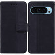For Google Pixel 9 Pro 5G Geometric Embossed Leather Phone Case(Black) - Google Cases by PMC TechLife | Online Shopping South Africa | PMC TechLife | Buy Now Pay Later Mobicred