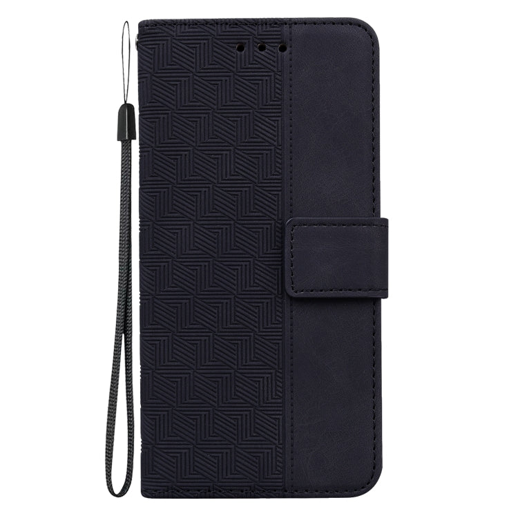 For Google Pixel 9 Pro 5G Geometric Embossed Leather Phone Case(Black)