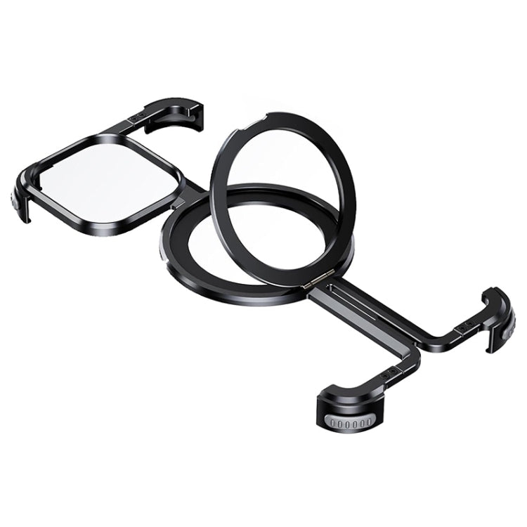 For iPhone 15 Pro MagSafe Magnetic Frameless Holder Phone Case(Black)