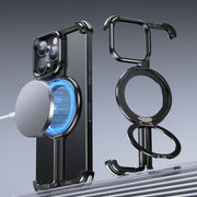 For iPhone 14 Pro Max MagSafe Magnetic Frameless Holder Phone Case(Black)
