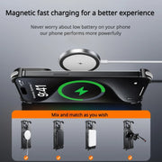 For iPhone 15 Pro MagSafe Magnetic Frameless Holder Phone Case(Black)
