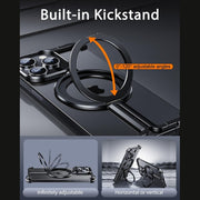 For iPhone 14 Pro Max MagSafe Magnetic Frameless Holder Phone Case(Black)