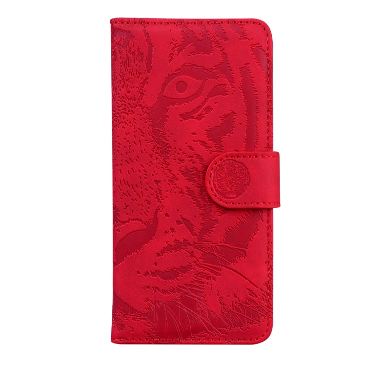 For Google Pixel 9 Tiger Embossing Pattern Flip Leather Phone Case(Red)