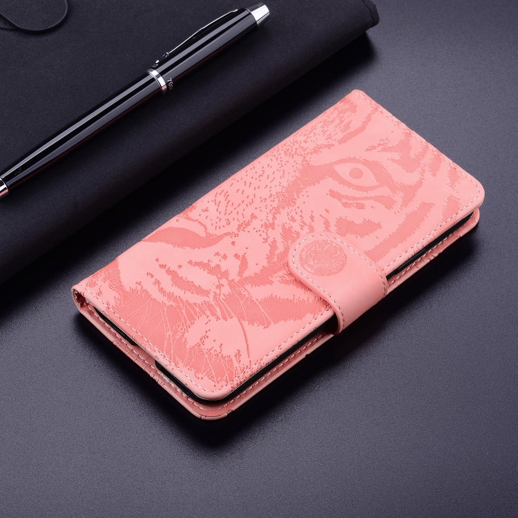 For Google Pixel 9 Tiger Embossing Pattern Flip Leather Phone Case(Pink)