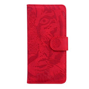 For Google Pixel 9 Pro 5G Tiger Embossing Pattern Flip Leather Phone Case(Red)