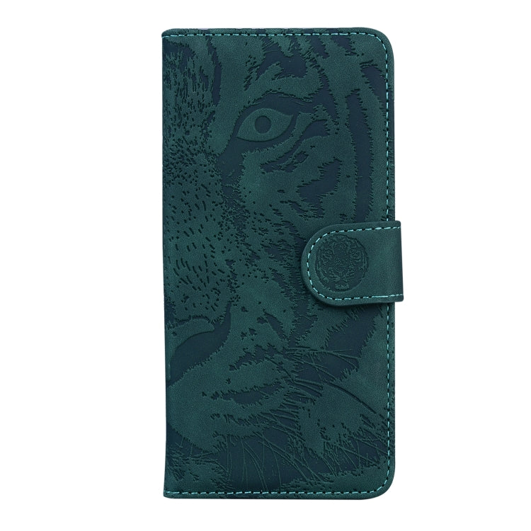 For Google Pixel 9 Pro 5G Tiger Embossing Pattern Flip Leather Phone Case(Green)