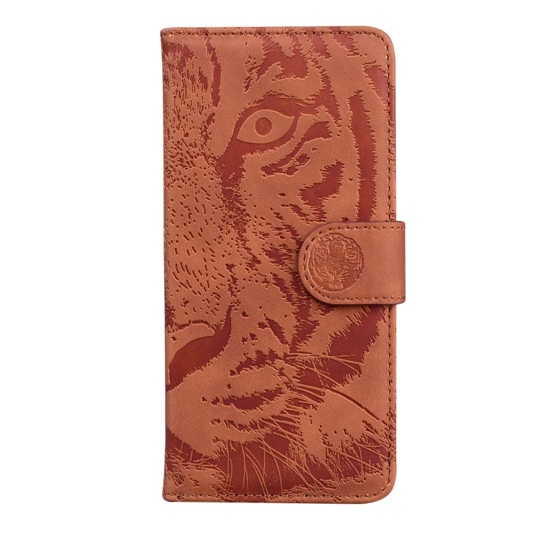 For Google Pixel 9 Pro 5G Tiger Embossing Pattern Flip Leather Phone Case(Brown)