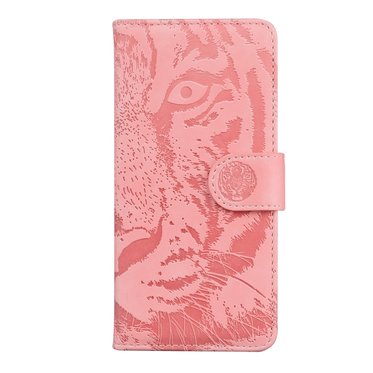 For Google Pixel 9 Pro 5G Tiger Embossing Pattern Flip Leather Phone Case(Pink)