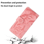 For Google Pixel 9 Pro 5G Tiger Embossing Pattern Flip Leather Phone Case(Pink)