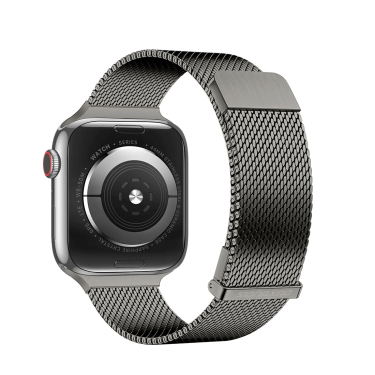 For Apple Watch 42mm DUX DUCIS Milanese Pro Series Stainless Steel Watch Band(Graphite)