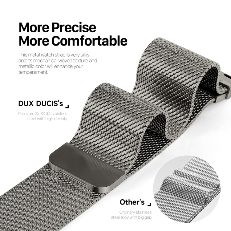 For Apple Watch 42mm DUX DUCIS Milanese Pro Series Stainless Steel Watch Band(Graphite)