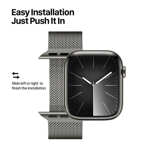 For Apple Watch 42mm DUX DUCIS Milanese Pro Series Stainless Steel Watch Band(Graphite)
