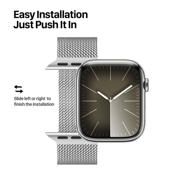 For Apple Watch 42mm DUX DUCIS Milanese Pro Series Stainless Steel Watch Band(Silver)