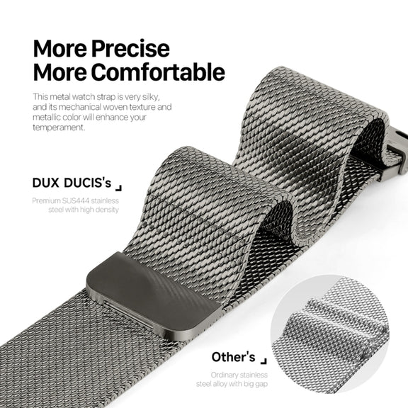 For Apple Watch 38mm DUX DUCIS Milanese Pro Series Stainless Steel Watch Band(Graphite)
