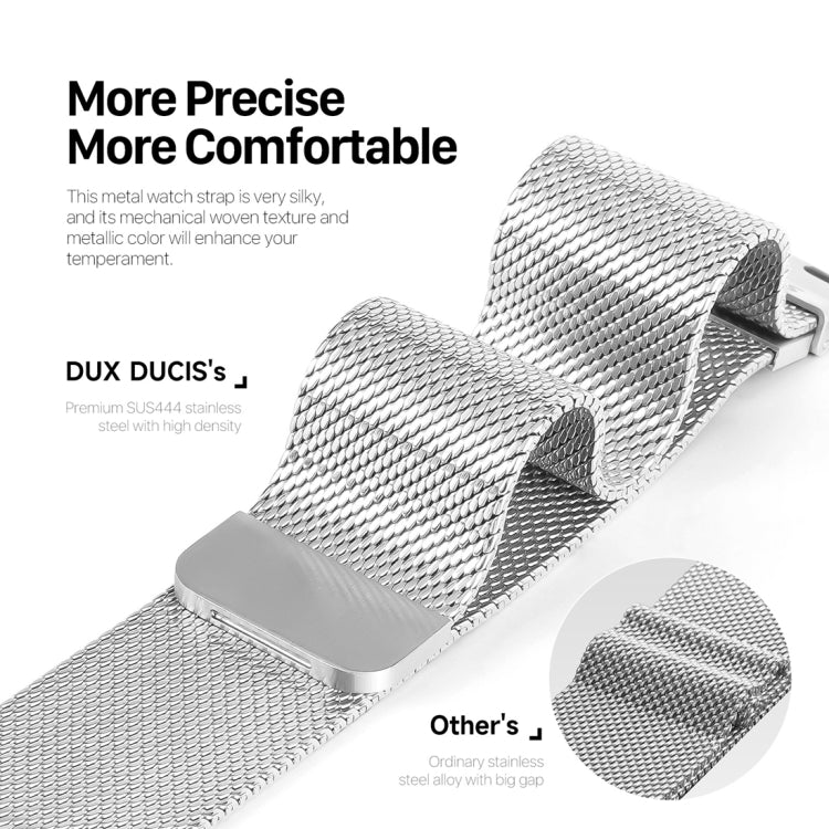 For Apple Watch 38mm DUX DUCIS Milanese Pro Series Stainless Steel Watch Band(Silver)