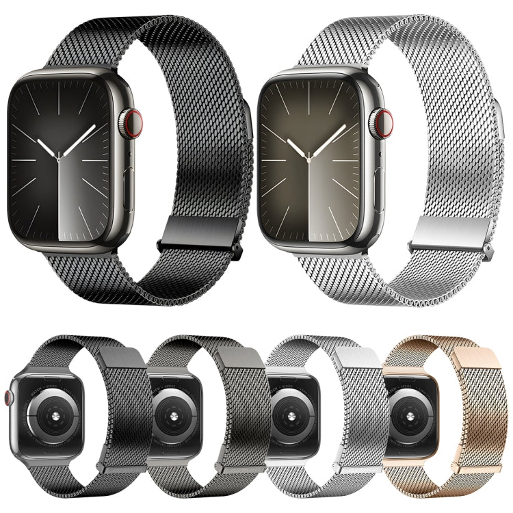 For Apple Watch 42mm DUX DUCIS Milanese Pro Series Stainless Steel Watch Band(Graphite)