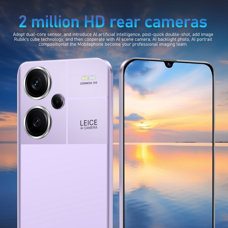 Note13 Pro+ / RF7, 2GB+16GB, 6.49 inch Face Identification Android 5.0 MTK6582 Quad Core, Network: 3G, Dual SIM(Purple)
