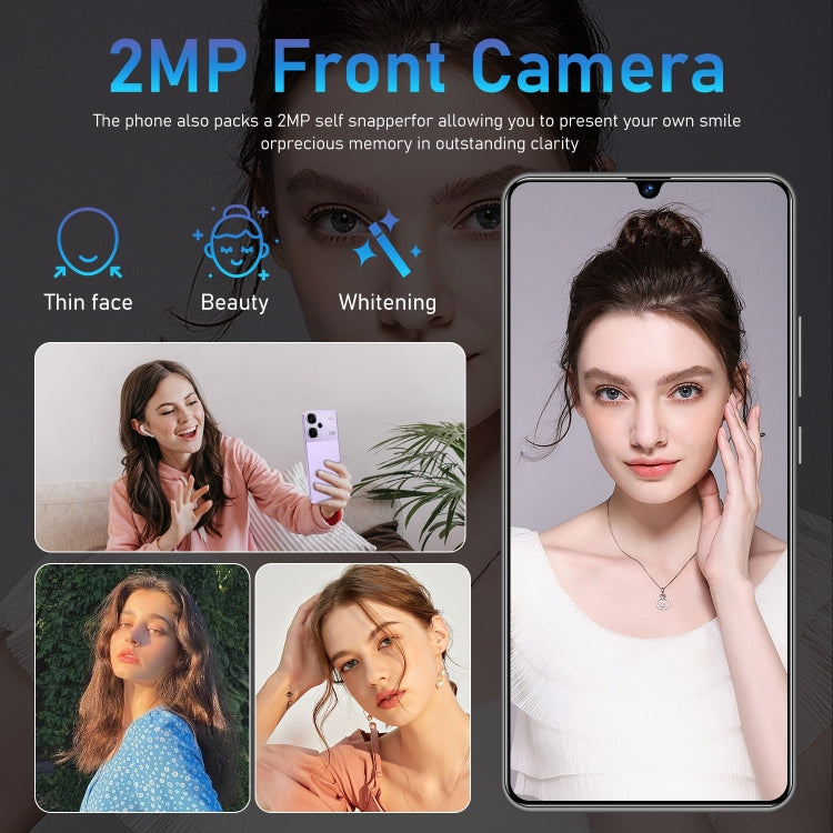 Note13 Pro+ / RF7, 2GB+16GB, 6.49 inch Face Identification Android 5.0 MTK6582 Quad Core, Network: 3G, Dual SIM(Purple)