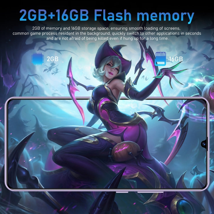 Note13 Pro+ / RF7, 2GB+16GB, 6.49 inch Face Identification Android 5.0 MTK6582 Quad Core, Network: 3G, Dual SIM(Purple)
