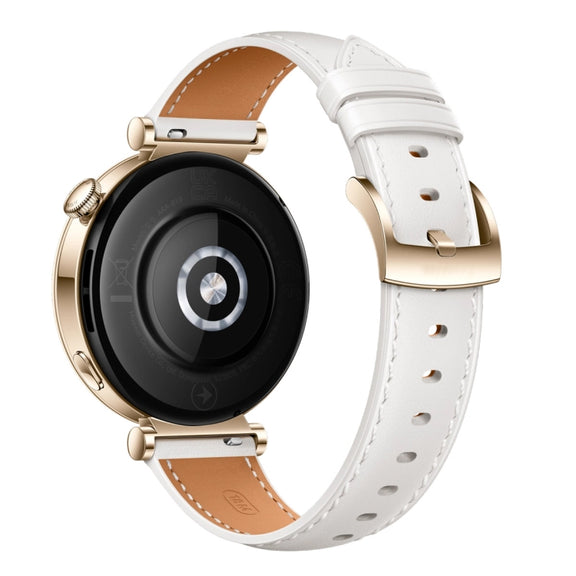 For Huawei Watch  GT 4 18mm Genuine Leather Watch Band(White)
