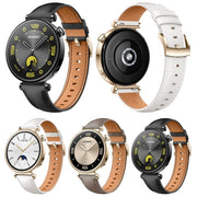 For Huawei Watch  GT 4 18mm Genuine Leather Watch Band(White)