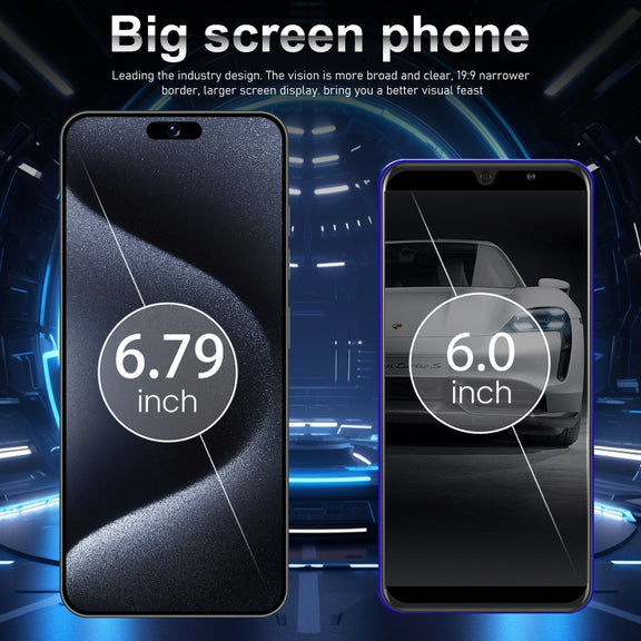 i15 Pro Max / VD1, 3GB+32GB, 6.79 inch Screen, Face Identification, Android 8.1 MTK6753 Octa Core, Network: 4G, Dual SIM(Black)