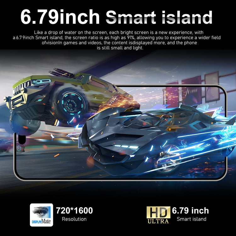 i15 Pro Max / VD1, 3GB+32GB, 6.79 inch Screen, Face Identification, Android 8.1 MTK6753 Octa Core, Network: 4G, Dual SIM(Black)