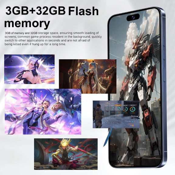 i15 Pro Max / VD1, 3GB+32GB, 6.79 inch Screen, Face Identification, Android 8.1 MTK6753 Octa Core, Network: 4G, Dual SIM(Gold)