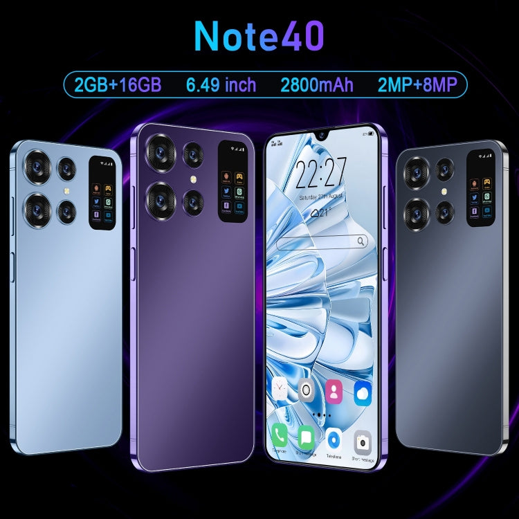 Note40 / X16, 2GB+16GB, 6.49 inch Face Identification Android 8.1 MTK6580A Quad Core, Network: 3G, Dual SIM(Black)