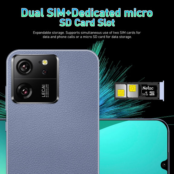13T Pro / X18, 2GB+16GB, 6.49 inch Face Identification Android 8.1 MTK6580A Quad Core, Network: 3G, Dual SIM(Blue)