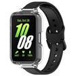 For Samsung Galaxy Fit 3 Half Coverage PC Watch Case + Silicone Watch Band Set(Black) - Watch Bands by PMC TechLife | Online Shopping South Africa | PMC TechLife