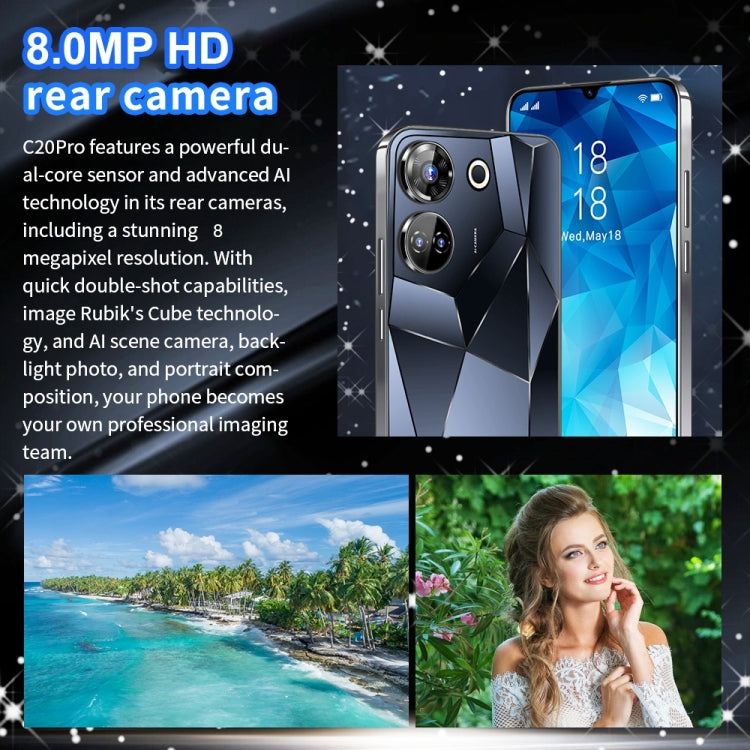 C20 Pro / X19, 2GB+16GB, 6.49 inch Face Identification Android 8.1 MTK6580A Quad Core, Network: 3G, Dual SIM(Black)