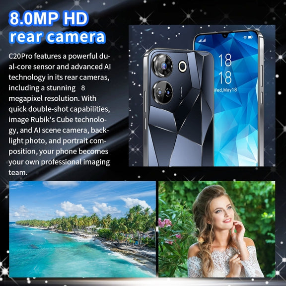 C20 Pro / X19, 2GB+16GB, 6.49 inch Face Identification Android 8.1 MTK6580A Quad Core, Network: 3G, Dual SIM(White)