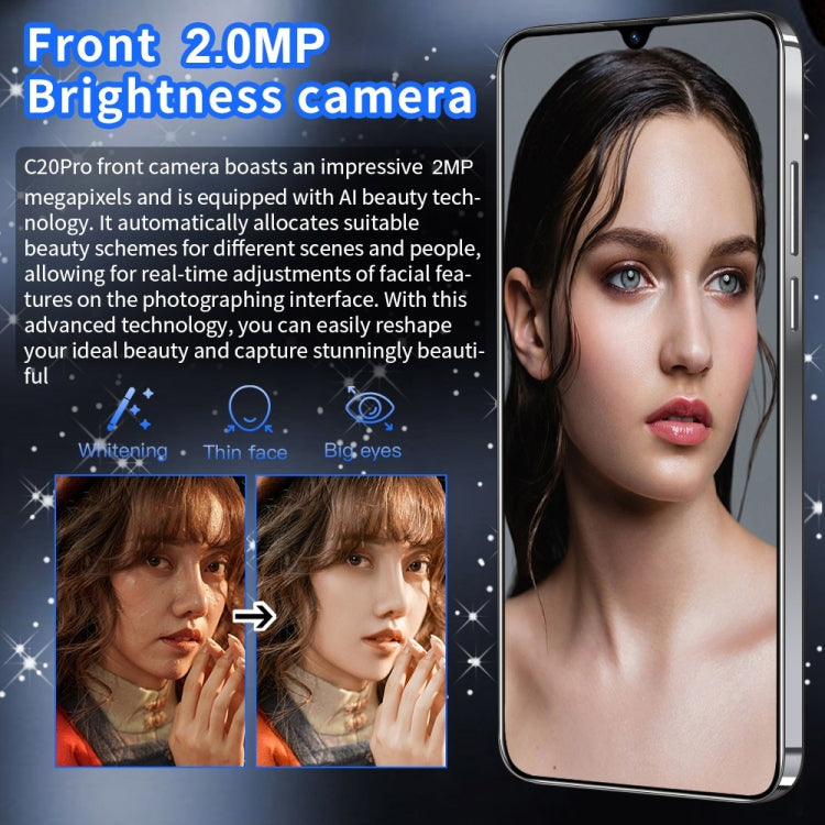 C20 Pro / X19, 2GB+16GB, 6.49 inch Face Identification Android 8.1 MTK6580A Quad Core, Network: 3G, Dual SIM(White)