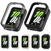 For Samsung Galaxy Fit 3 12mm Half Coverage Hollowed PC Watch Protective Case(Transparent Black)