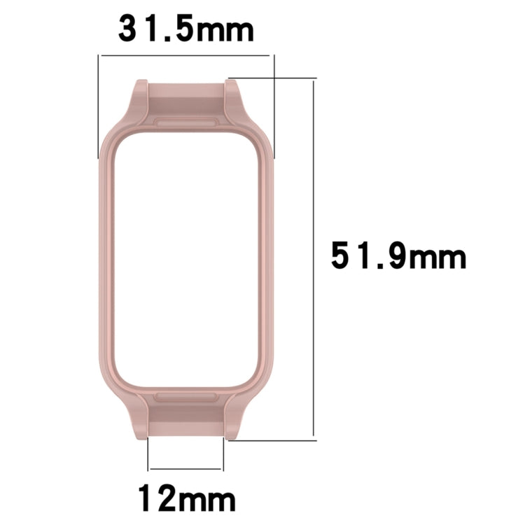 For Samsung Galaxy Fit 3 12mm Half Coverage Hollowed PC Watch Protective Case(Transparent Black)