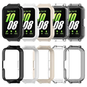 For Samsung Galaxy Fit 3 12mm Half Coverage Hollowed PC Watch Protective Case(Transparent Black)
