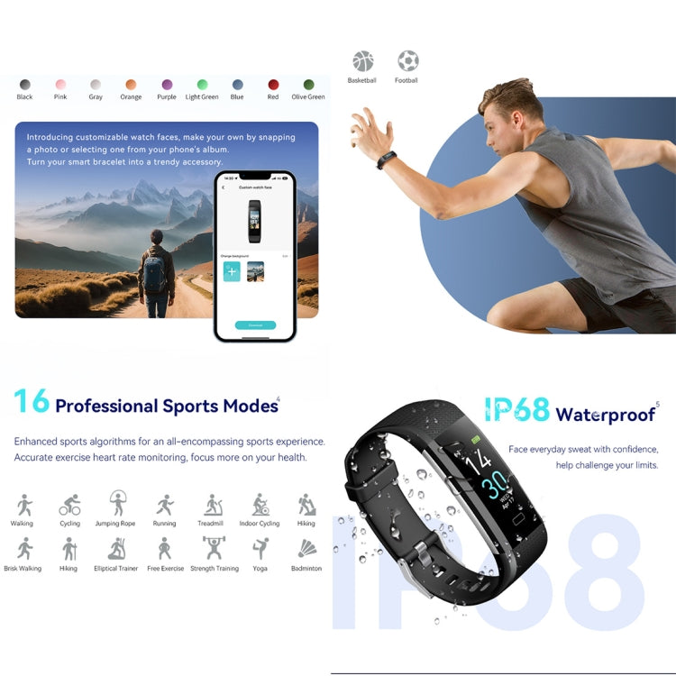 S5-4 Smart Bracelet IP68 Water-resistant Heart Rate Sport Fitness Tracker Smart Watch(White)