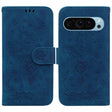For Google Pixel 9 Butterfly Rose Embossed Leather Phone Case(Blue) - Google Cases by PMC TechLife | Online Shopping South Africa | PMC TechLife | Buy Now Pay Later Mobicred