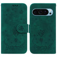 For Google Pixel 9 Butterfly Rose Embossed Leather Phone Case(Green) - Google Cases by PMC TechLife | Online Shopping South Africa | PMC TechLife | Buy Now Pay Later Mobicred