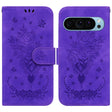 For Google Pixel 9 Butterfly Rose Embossed Leather Phone Case(Purple) - Google Cases by PMC TechLife | Online Shopping South Africa | PMC TechLife | Buy Now Pay Later Mobicred