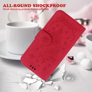For Google Pixel 9 Butterfly Rose Embossed Leather Phone Case(Red)