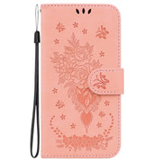 For Google Pixel 9 Butterfly Rose Embossed Leather Phone Case(Pink)