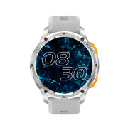 LEMFO AK59 1.43 inch AMLOED Round Screen Silicone Strap Smart Watch(Silver)