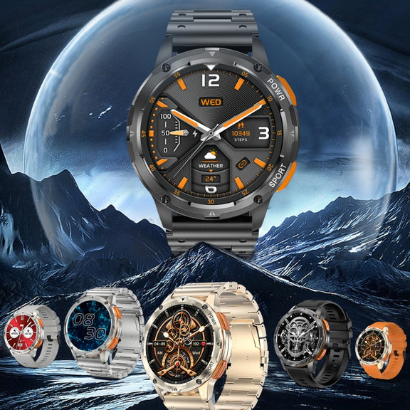 LEMFO AK59 1.43 inch AMLOED Round Screen Silicone Strap Smart Watch(Silver)
