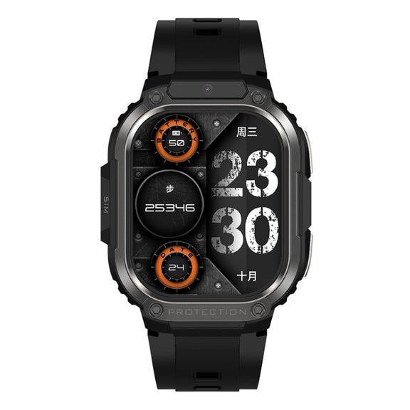 LEMFO DM63 2.13 inch AMOLED Square Screen Smart Watch Android 8.1, Specification:2GB+16GB(Black)