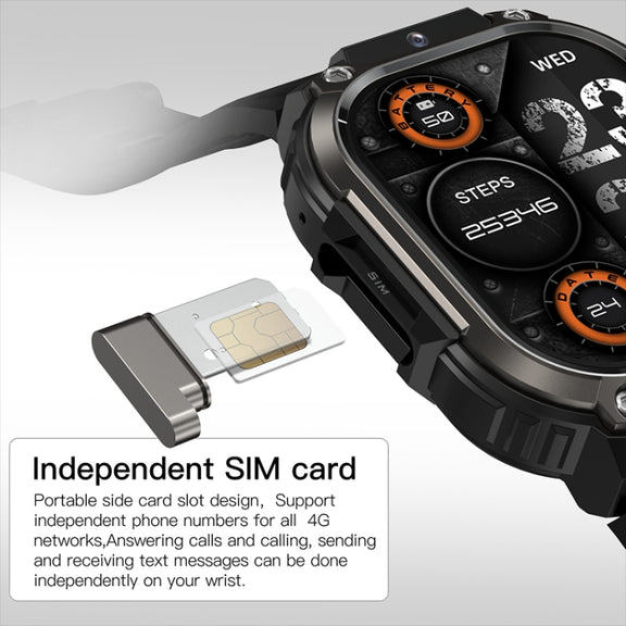 LEMFO DM63 2.13 inch AMOLED Square Screen Smart Watch Android 8.1, Specification:2GB+16GB(Black)